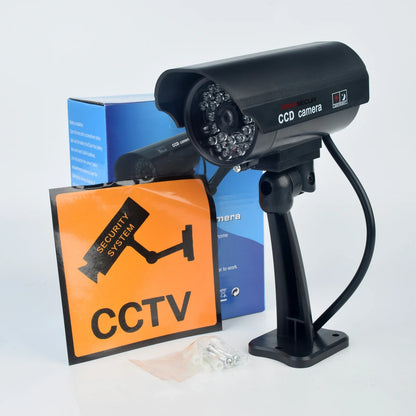 ALARMEST Fake Camera Dummy Waterproof Security CCTV Surveillance Camera With Flashing Red Led Light Outdoor Indoor