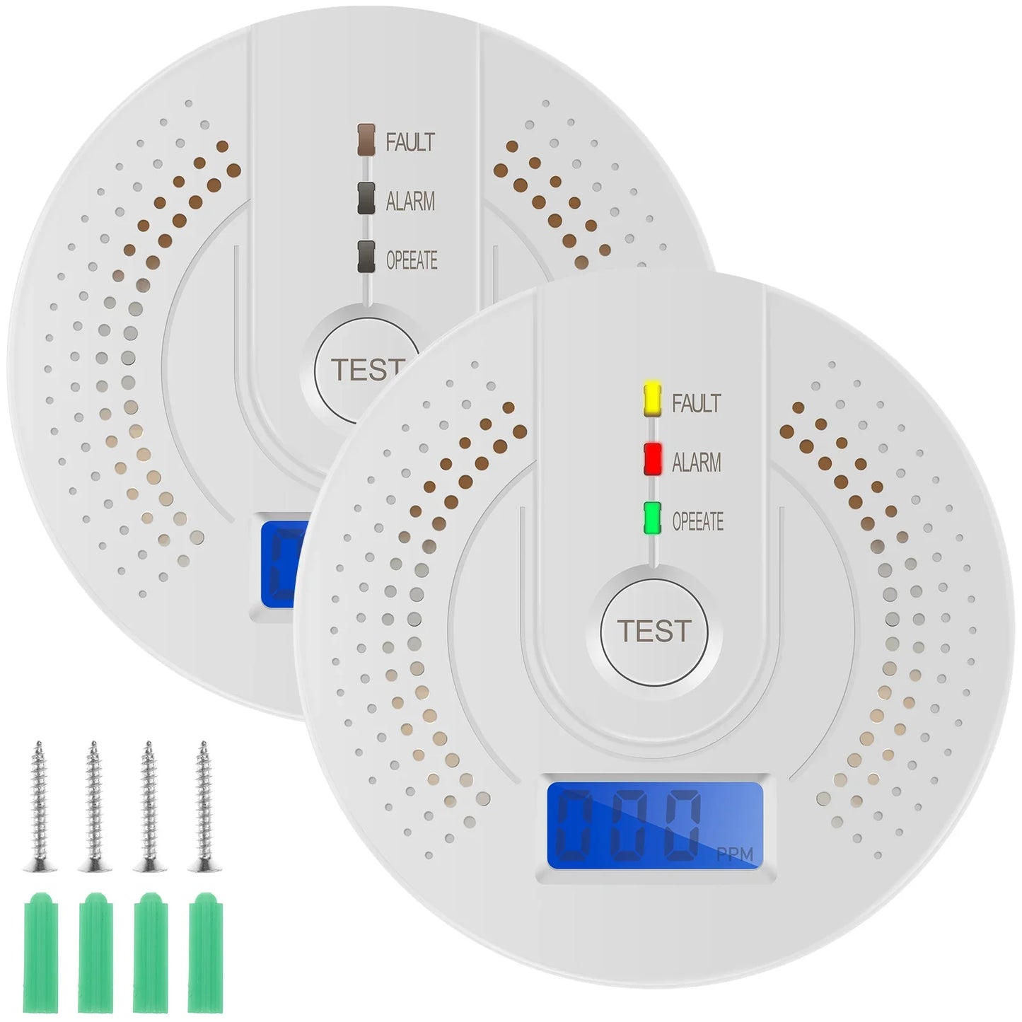 Independent CO Alarm Sensor Carbon Monoxide Alarm Detector High Sensitive Warning LCD Display CO Alarm With UL2034 For Home Test
