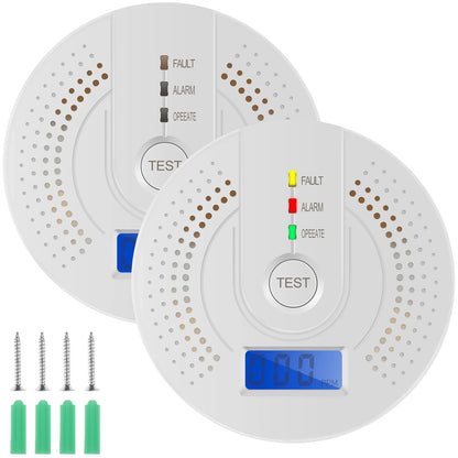 Independent CO Alarm Sensor Carbon Monoxide Alarm Detector High Sensitive Warning LCD Display CO Alarm With UL2034 For Home Test