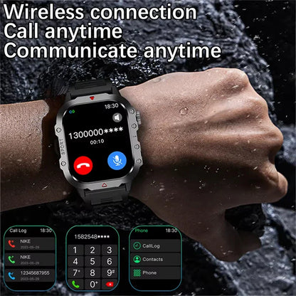 2026 New Smart Watch Men Bluetooth Calling Fitness Tracker LED Flashlight Sleep Monitor Sports Smartwatch For Android iOS