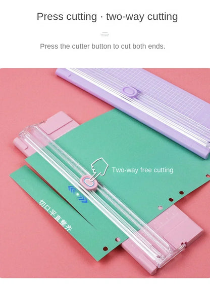 A4 Bidirectional Cutting  Paper Cutter with Pull-out Ruler for Photo Trimmers Scrapbook Lightweight Cutting Mat Machine