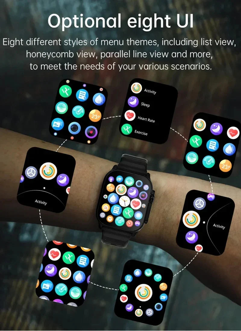 Original T900 Ultra 2 Smart Watch 49mm Men Women Bluetooth Call BT Music Game Wireless Charging NFC Smartwatch For Android IOS