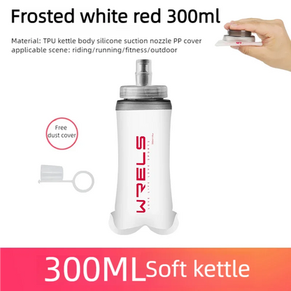 WRELS Sports Water Bottles BPA-Free Collapsible Soft Flask Running Camping Hiking Hydro Flask Soft Water Bottle for Hydration