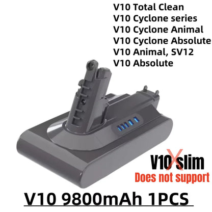 100%New Compatible with Dyson V10 V8  V11 V15 V7 Series SV07 SV09 SV10 DC62 Vacuum Cleaner rechargeable battery