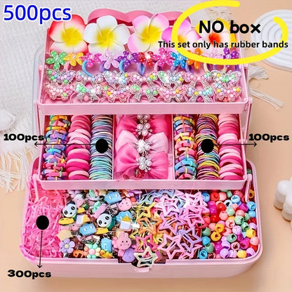 500 pieces of Valentine’s Day pink, adorable hair accessories | The perfect gift set for photography and attending parties.