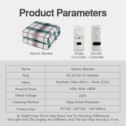 220V Electric Heating Blanket 70x150cm/120x150cm/150x180cm Thicker Heater Heated Blanket Winter Warm Thermostat Heated Pads
