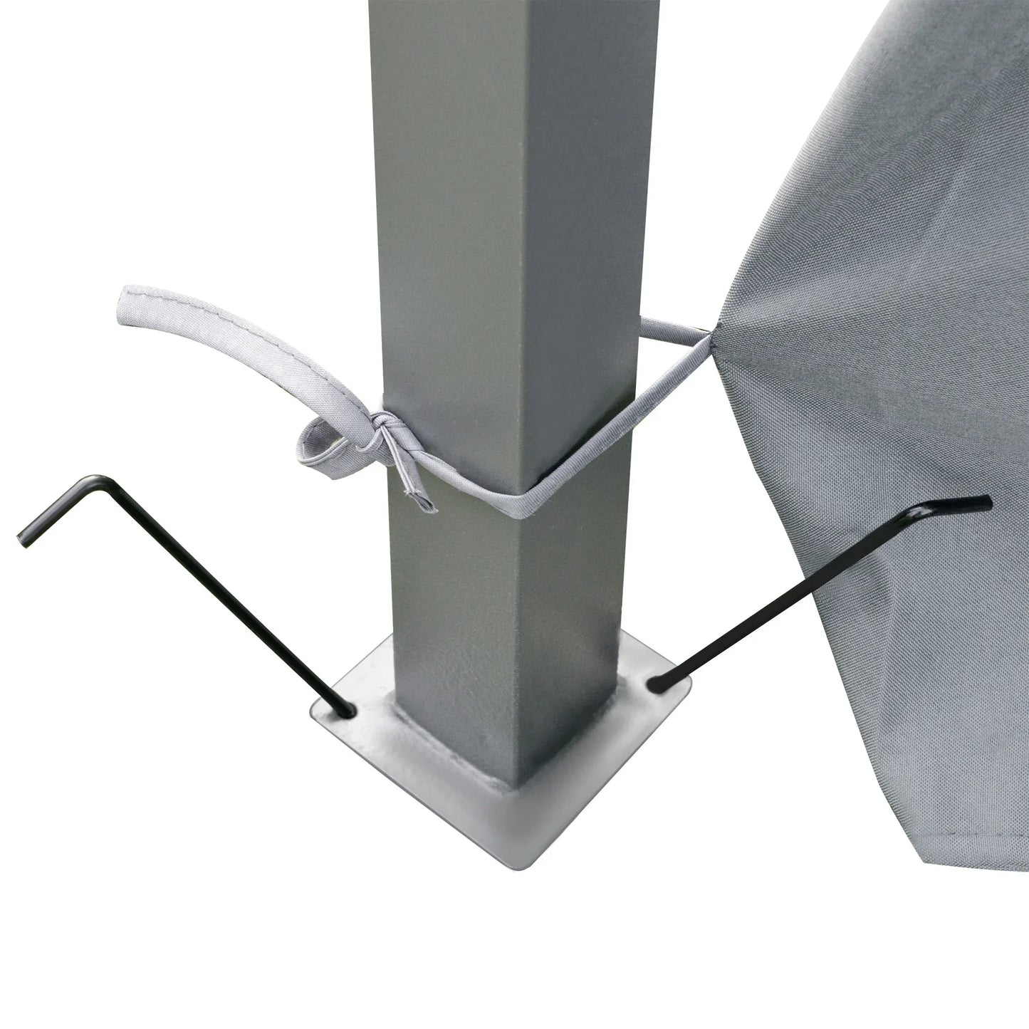 Outsunny 4m x 3(m)Garden Gazebo, Double Roof Outdoor Gazebo Canopy Shelter with Curtains, Solid Steel Frame