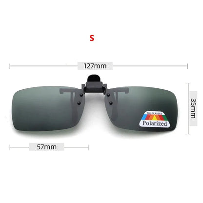 4 Color Grey Lenses Polarized Sunglasses Clip On Flip Up UV 380 Driving Fishing Night Vision Glasses Clips