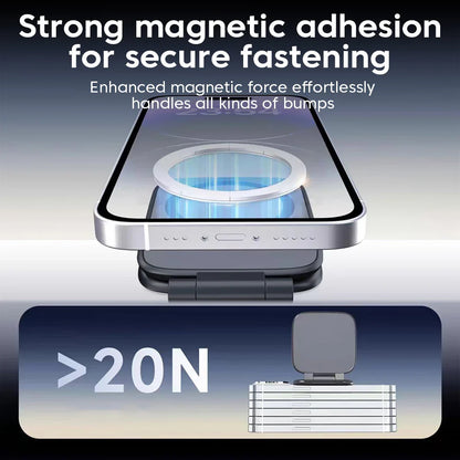 Ultrathin Car Magnetic Mobile Phone Holder Adjustable Foldable Anti-shake Vehicle Navigation Phone Universal Stand Accessories