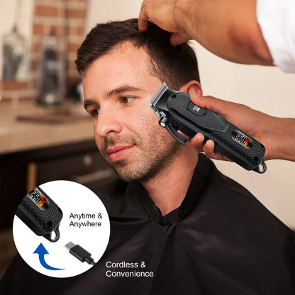 hiena Hair Clipper Kit for Men Electric Shaver Hair Trimmer Professional Cutting Machine Hair Trimmer with LCD Digital Display