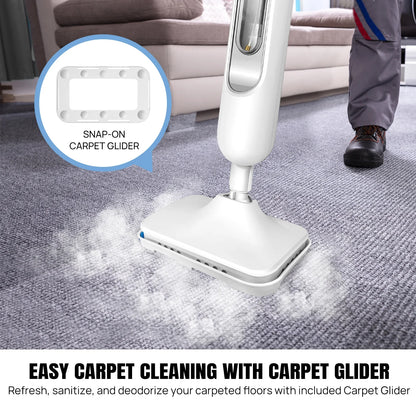 Steam Mop&Detachable Steam Cleaner,1500W Powerful Floor Steamer,Removes up to99.9%of Bacteria andViruses,for Carpet  Clean,400ml