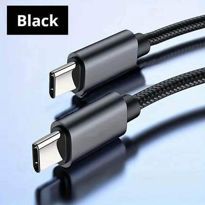 60W Quick Charger Type C To Type C 1M 2M 3M Cables PD Fast Charger Data Cable for iphone 15 16 17 pro max xiaomi Sunsung huawei