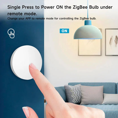 Tuya Zigbee Smart Push Button Wireless Switch Include Battery Remote Control Automation Scenario Switch Work with Zigbee Gateway