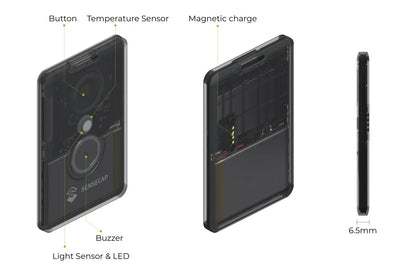 SenseCAP Card Tracker T1000-E for Meshtastic Lora Tracking Outdoor, 868mhz 915mhz, 863-928 MHz,embeds nRF52840 LR1110