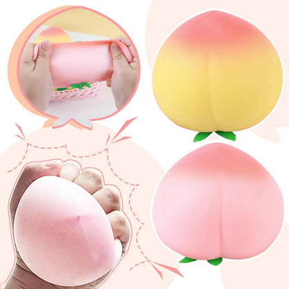 Fidget Toy Cartoon Peach PU Squishy Slow Rising Anti Stress Decompression Kawaii Kids Squishies Toys Gift