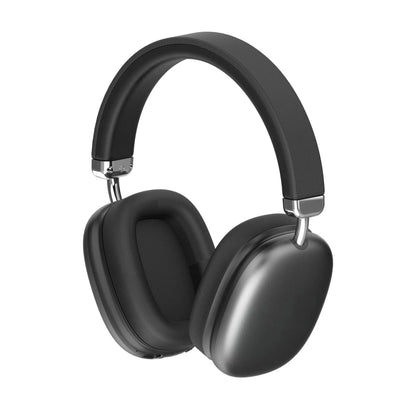 Fabric Headband Over-Ear Headphones Wireless Stereo HiFi Headset Adjustable Metal Rod Outdoor Music Noise Cancelling Earphones