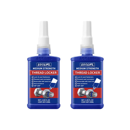 LOOLIFL, 243 Medium-Strength 10Ml-50Ml Threadlocker, Industrial Glue, Removable, Anti-Loosening, Anti-Slip, Waterproof, Rust-Proof, Oil-Resistant, Sealing Threadlocker, Removable, Stable