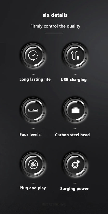 Kemei Hair Clipper Km-1071 Km-2299 Km-2024 UBS Rechargeable Cordless Beard Trimmer Powerful Electric Hair Clippers for Men
