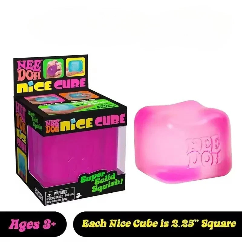 NEW Trending Nee Doh Jellyfish & Cube Squish Toy - Soft Jelly Squeeze Stress Relief Fidget, Sensory NeeDoh for Kids & Adults @！