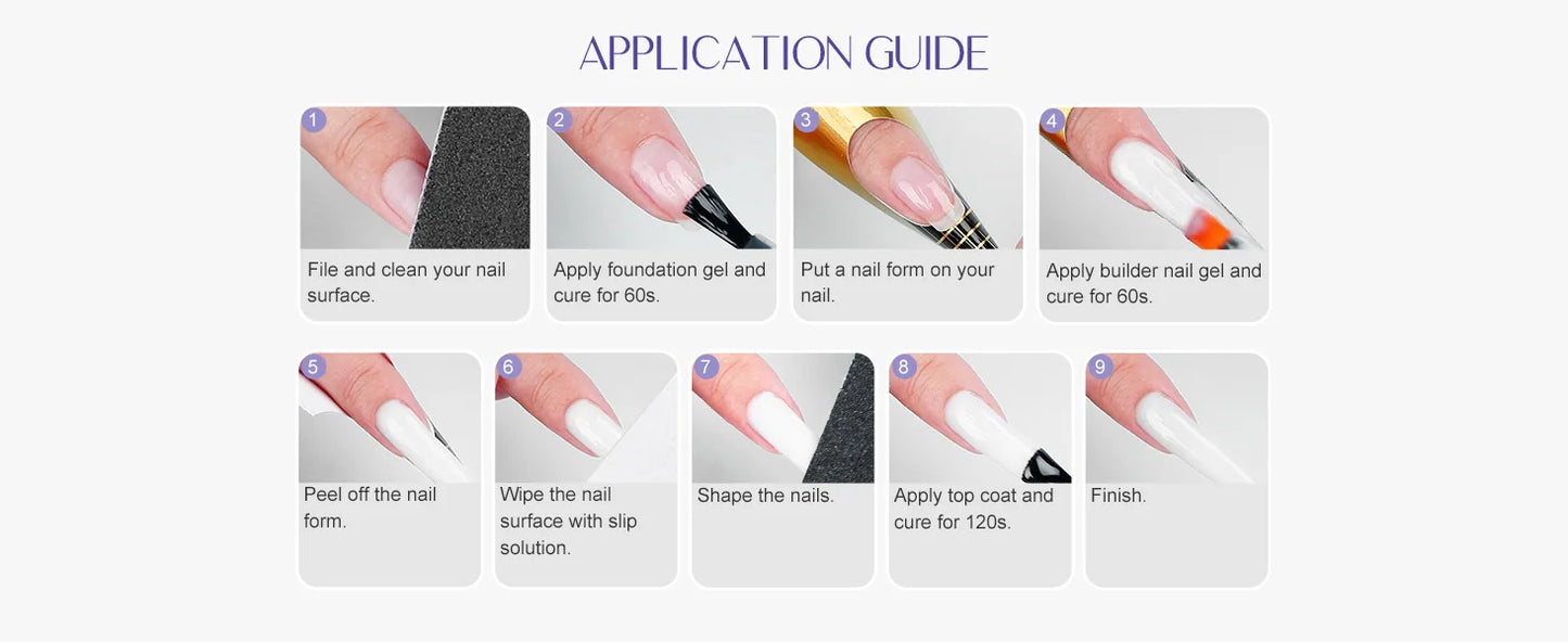 Saviland 100g Builder Nail Gel White Nude Pink Nail Extension Gel Multifunctional Nails Art Gel Polish Soak Off UV for Salon DIY