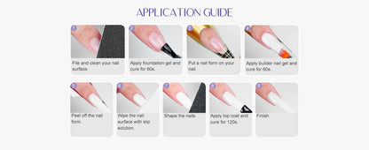 Saviland 100g Builder Nail Gel White Nude Pink Nail Extension Gel Multifunctional Nails Art Gel Polish Soak Off UV for Salon DIY