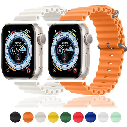 Silicone Band For Apple Watch strap 44mm 45mm 40mm 41mm 42-38mm 45 mm sport bracelet iwatch series 8 7 6 5 4 3 SE 9 Ultra 2 49mm