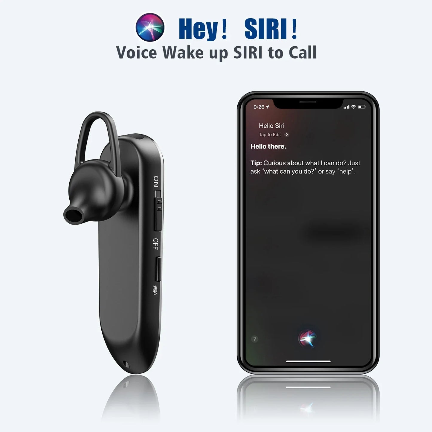 New Bee B45 Bluetooth Headset Wireless Earpiece for Driving Earphone with Dual Mic Earbuds CVC8.0 Noise Reduction Headphones