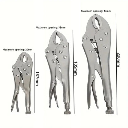 5/7/10 Inch Multi-Function Adjustable Locking Pliers Water Pipe Labor-Saving Gripping Pliers For Woodworking And Welding Repairs