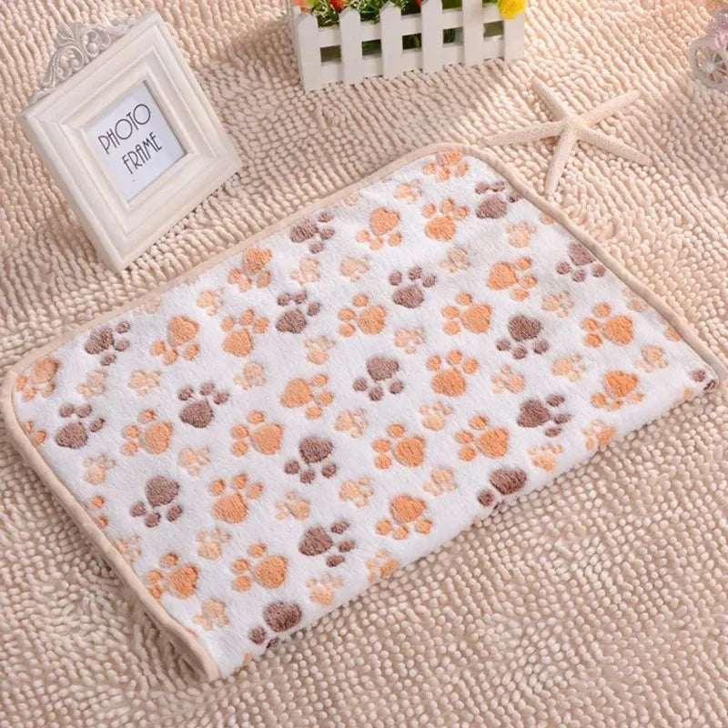 Cute Warm Pet Bed Mat Cover Towel 3 Sizes Handcrafted Cat Dog Fleece Soft Blanket for Small Medium Large dogs Puppy Pet Supplies