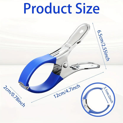 10pcs Durable Stainless Steel Pool Cover Clips with Plastic Handles - Heavy Duty Windproof Spring Clips