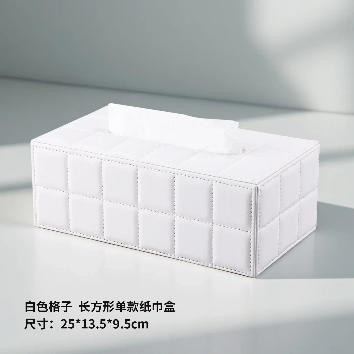 Elegant PU Leather Square Tissue Holder for Coffee Table, Decorative Napkin Paper Case for Home Hotel Restaurant Living Rooms