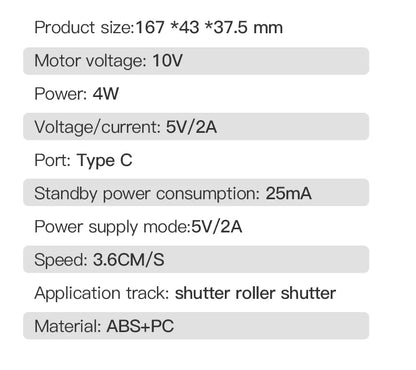 Tuya Smart Blind Motor USB Wifi  Automatic Electric Roller Shutter Shadows App Control Lifting Curtain Opening Closing Driver