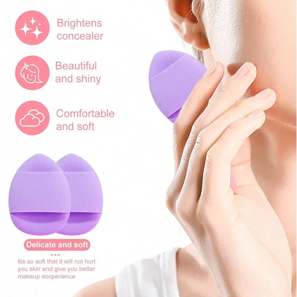 33pcs beauty set makeup kit  large and small beauty sponges for flawless makeup application and removal of makeup full set