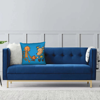 DogMan Petey the Cat x Dog Man Pillowcase Double-sided Printing Fabric Cushion Cover Decor  Pillow Case Cover Bed Zipper 40*40cm