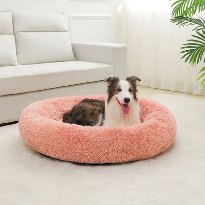 Soft Long Plush Dog Bed House – Cozy Pet Basket, Cushion, Cat Mat, Best for Dogs & Cats