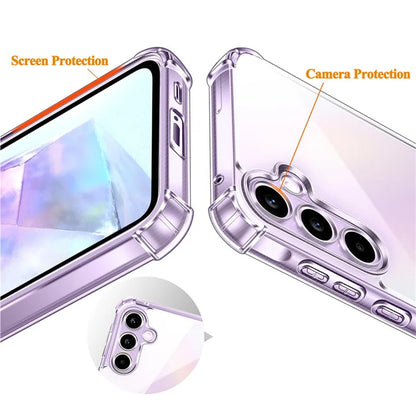 Transparent Phone Case for Samsung A55 5G Back Cover on Galaxy A57 A56 A55 A37 A36 A35 A26 A17 A16 A15 A 35 36 37 55 56 57 Shell