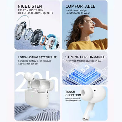 UEESFIT A5 TWS Wireless Bluetooth Earphones Noise Cancelling ANC Earbuds Sports Headphones HiFI Stereo Sound Headset With Mic