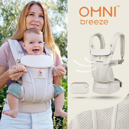 Ergobaby All Carry Positions Breathable mesh baby carrier, enhancing lumbar support and airflow (7-45 pounds)