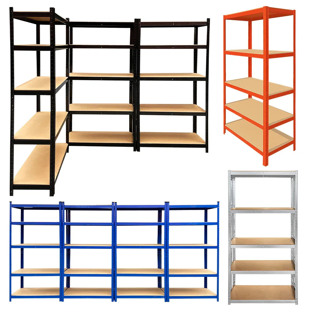 5 Tier Heavy Duty Galvanised Adjustable Shelf Racking Unit Storage Rack 875KG Capacity Metal Shelves Workshop, Shed, Office,Home
