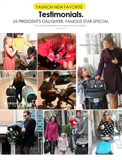 Multi-functional Two-Way Stroller 3-in-1 Foldable Basket Seat Portable Lightweight Luxury Travel Stroller Newborn-Ready Baby Stroller Baby Products, Infant Car Seats