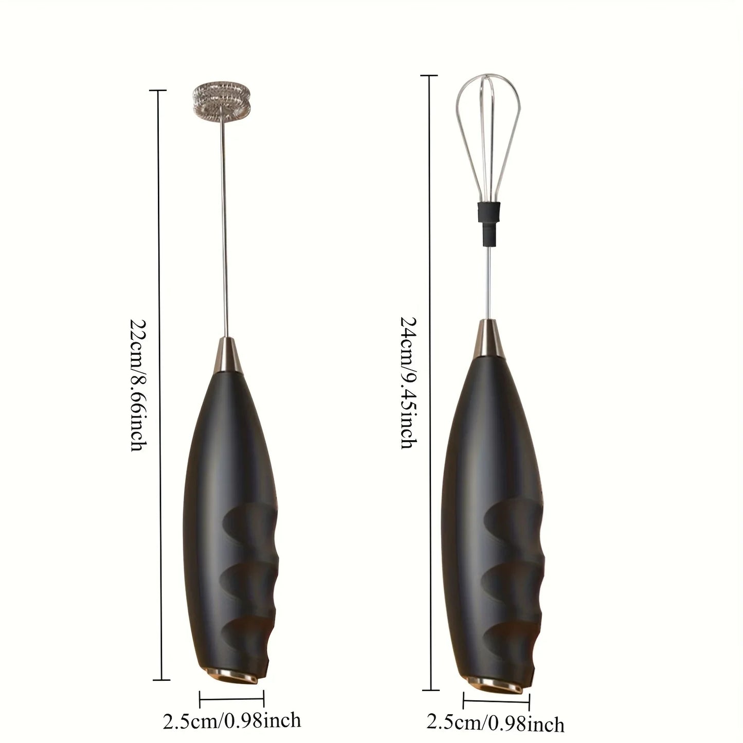 2025 New Stylish Multifunctional Handheld Electric Mixer  Battery Operated Dual-head Whisk for Cappuccino, Matcha, Eggs, Lattes