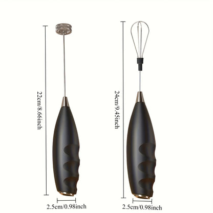 2025 New Stylish Multifunctional Handheld Electric Mixer  Battery Operated Dual-head Whisk for Cappuccino, Matcha, Eggs, Lattes