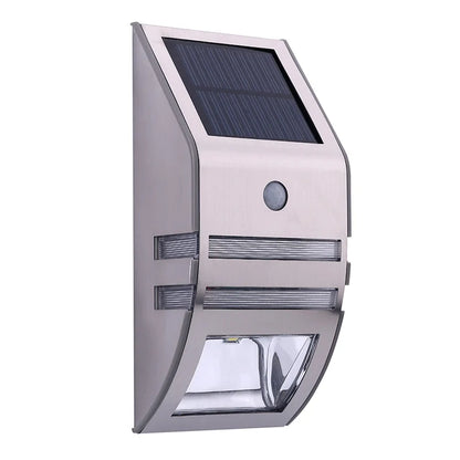 Garden Villa Solar Wall Light PIR Human Body Induction Stainless Steel LED Outdoor Waterproof Landscape Lighting  Clearance