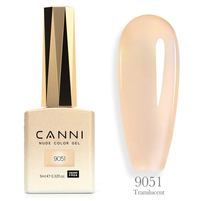 Canni Nail Gel Polish Jelly Nude Color HEMA FREE TPO FREE 9ml Transparent Semi Permanent Natural Nude French Nail Gel Lacquer