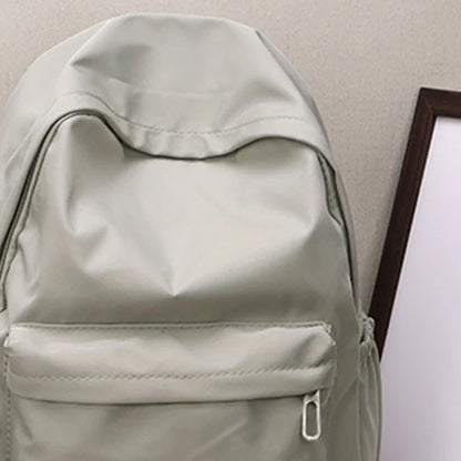 Women Schoolbag Waterproof Large Capacity School Backpack Smooth Zipper Solid Teens Girl Casual Daypack Bag Student Supply NEW