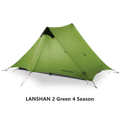 2024 New Version FLAME'S CREED LanShan 2 Person Oudoor Ultralight Camping Tent 3 Season Professional 15D Silnylon Rodless Tent