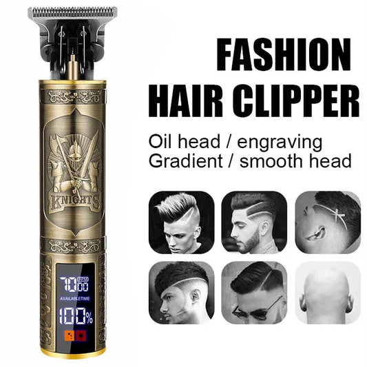 Vintage Hair Clipper Cordless Trimmer portable USB Fast Charging Hair Cutting Machine Electric Shaver Barber Professional Barber