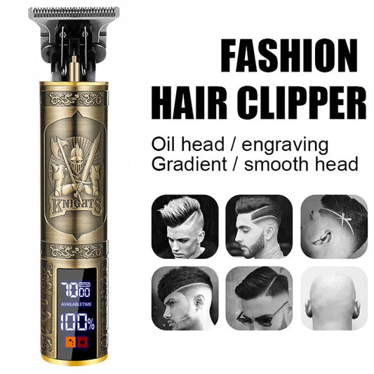 Electric Vintage Shaver Barber Cordless Hair Cutting Machine USB Charging Hair Trimmer Portable Hair Clipper Suitable For Men