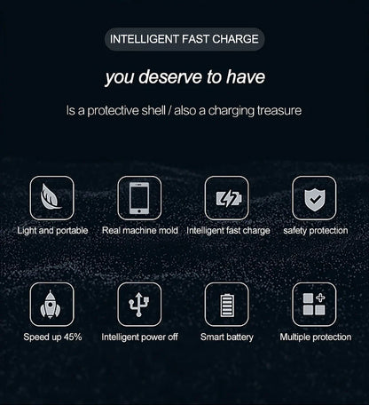 smart Battery Case for iPhone 14 13 12 11 Pro Max iPhone XS Max XR 5 6 7 8 Plus SE2 3 Portable Power Bank Charging Charger Cover