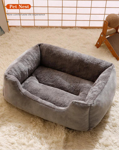 Pet Bed for Cats And Dogs Cushion Kitten Accessories Warm Soft Plush Comfortable Basket House Pet Supplies Habitats Pet Goods